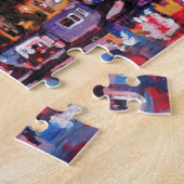 Amsterdam-Skyline mit Kanal nachts Puzzle (Seite)