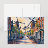 Amsterdam Skyline Postkarte (Vorne/Hinten)