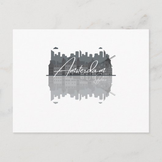Amsterdam Skyline Postkarte (Vorderseite)
