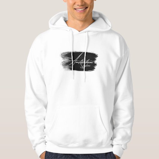 Amsterdam Skyline Writing Hoodie (Vorderseite)