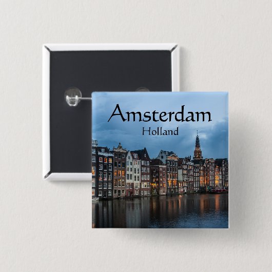 Amsterdam Souvenir Button (Vorne & Hinten)