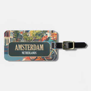 Amsterdam Stadt Aufkleber Gepäckanhänger