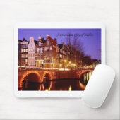 Amsterdam, Stadt der Lichter (durch St.K.) Mousepad (Mit Mouse)