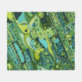 Amsterdam-Stadt-Struktur-Karte Fleecedecke (Vorderseite (Horizontal))