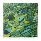 Amsterdam-Stadt-Struktur-Karte Fliese (Vorderseite)