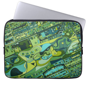 Amsterdam-Stadt-Struktur-Karte Laptopschutzhülle