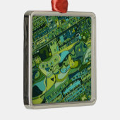 Amsterdam-Stadt-Struktur-Karte Ornament Aus Metall (Rechts)