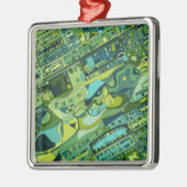 Amsterdam-Stadt-Struktur-Karte Ornament Aus Metall (Links)