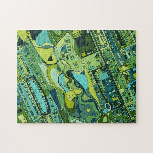 Amsterdam-Stadt-Struktur-Karte Puzzle (Horizontal)