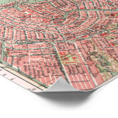Amsterdam, Stadtplan, Vintage Poster (Ecke)