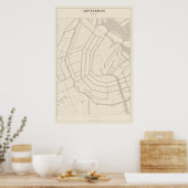 Amsterdam-Straßenkarte Poster (Küche)