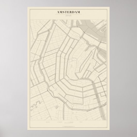 Amsterdam-Straßenkarte Poster (Vorne)
