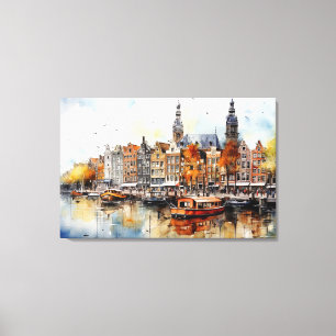 Amsterdam, Stretched Canvas Print Leinwanddruck