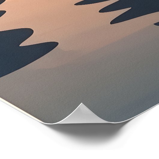 Amsterdam Sunset - Canale Silhouette Spiegelbild Poster (Ecke)