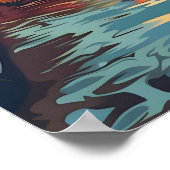 Amsterdam Sunset Serenity: Canal Cruise Poster (Ecke)