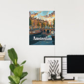 Amsterdam Sunset Serenity Poster (Heimbüro)