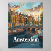 Amsterdam Sunset Serenity Poster (Vorne)