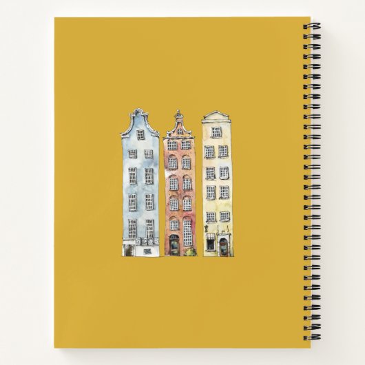 Amsterdam Tiny Houses Reisende Notebook Holland Notizblock (Rückseite)
