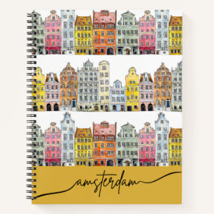 Amsterdam Tiny Houses Reisende Notebook Holland Notizblock