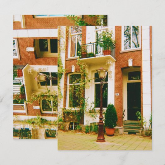 Amsterdam Townhouse Postkarte (Vorne/Hinten)