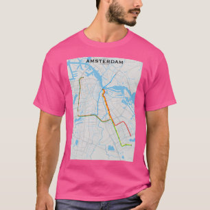 Amsterdam Transit Map T-Shirt