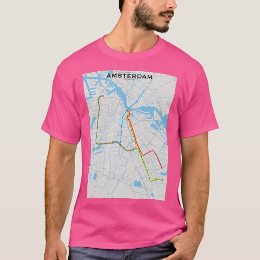 Amsterdam Transit Map T-Shirt (Vorderseite)