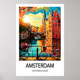 Amsterdam Travel Poster