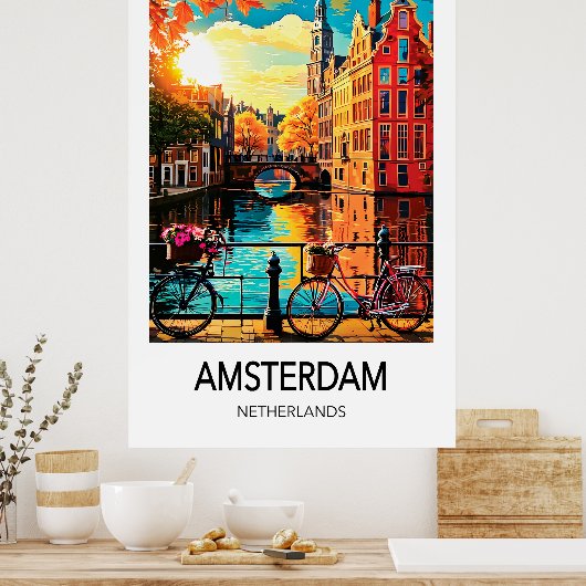 Amsterdam Travel Poster (Küche)