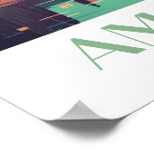 Amsterdam Travel Print Wall Art Poster (Ecke)