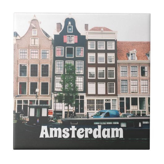 Amsterdam Travel Souvenir Fliese (Vorderseite)