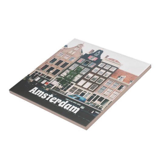 Amsterdam Travel Souvenir Fliese (Seite)