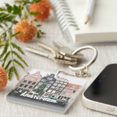 Amsterdam Travel Souvenir Schlüsselanhänger (Vorderseite rechts)