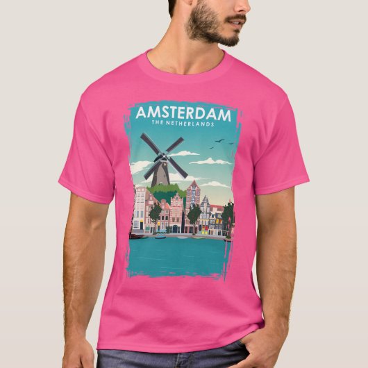 Amsterdam Travel T-Shirt (Vorderseite)
