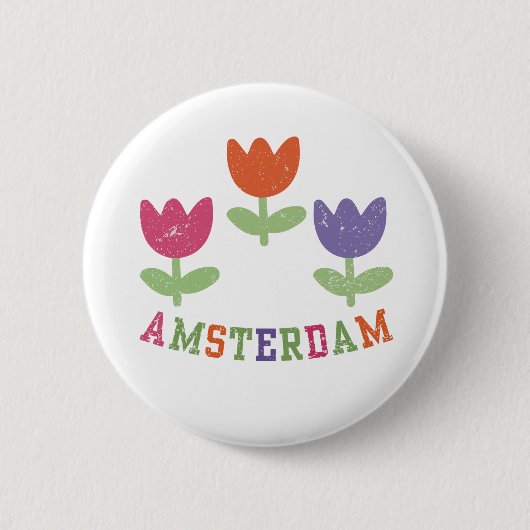 Amsterdam Tulips Button (Vorderseite)