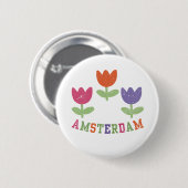 Amsterdam Tulips Button (Vorne & Hinten)