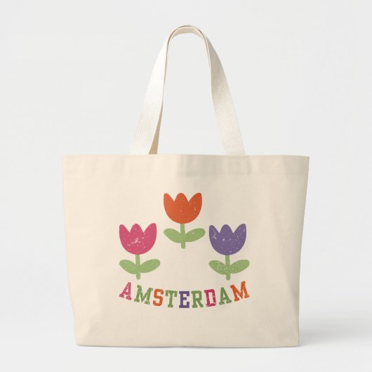 Amsterdam Tulips Jumbo Stoffbeutel (Vorne)