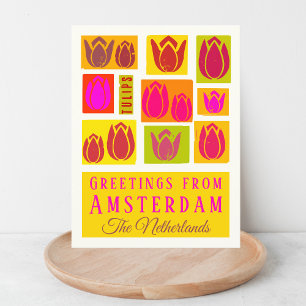 Amsterdam Tulips Niederlande Holland Postkarte