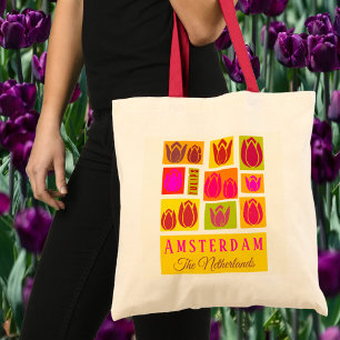 Amsterdam Tulips Niederlande Holland Tragetasche