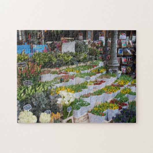 Amsterdam-Tulpenmarkt Puzzle (Horizontal)