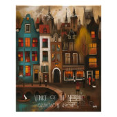 Amsterdam: Venice of the North - Whimsical art Poster (Vorderseite)