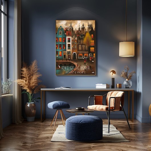 Amsterdam: Venice of the North - Whimsical Art Poster