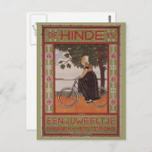 Amsterdam Vintag Bicycle Poster Art Postkarte (Vorne/Hinten)