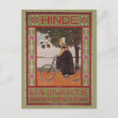 Amsterdam Vintag Bicycle Poster Art Postkarte (Vorderseite)