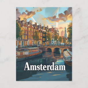 Amsterdam Vintag Postkarte