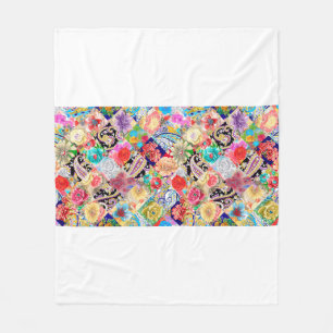 Amsterdam Vintage Poster. Happy Button-up Girl on  Fleecedecke