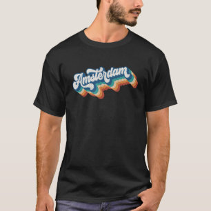 Amsterdam Vintage Retro Holland 70er Jahre Cool Am T-Shirt