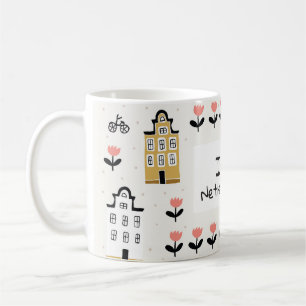 Amsterdam Vintage: Traditionelle Stadtillustration Kaffeetasse
