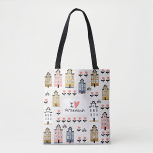 Amsterdam Vintage: Traditionelle Stadtillustration Tasche