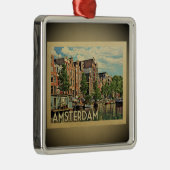Amsterdam Vintage Travel Ornament Niederlande (Rechts)