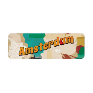 Amsterdam Vintage Travel Poster